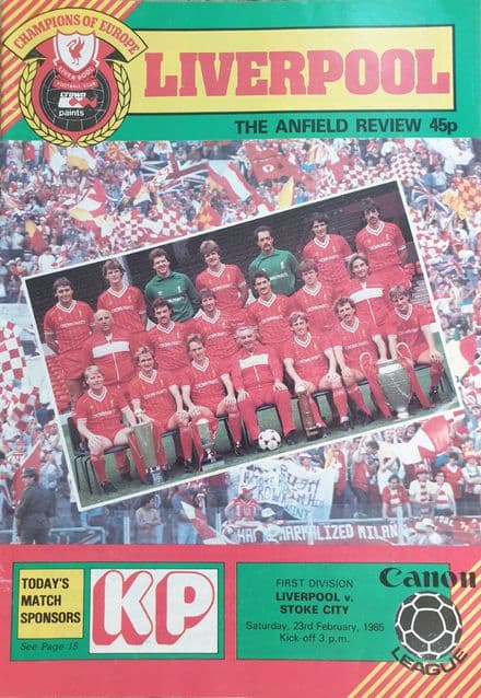 Liverpool v Stoke City, Div 1 (1985, Feb 23rd)