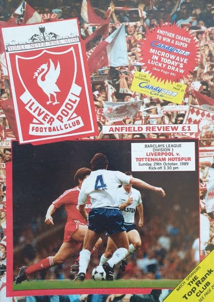 Liverpool v Tottenham Hotspur, Div 1 (1989, Oct 29th)
