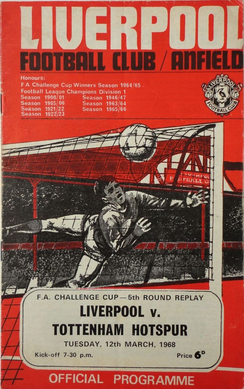 Liverpool v Tottenham Hotspur, FA Cup (1968, Mar 12th)