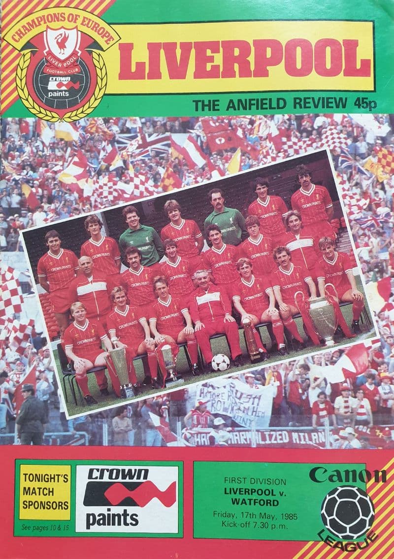 Liverpool v Watford, Div 1 (19885 17th May)