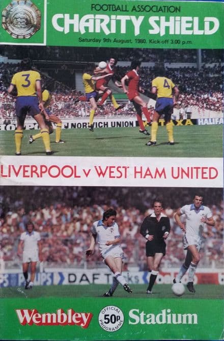 Liverpool v West Ham United, Charity Shield (1980, Aug 9th)