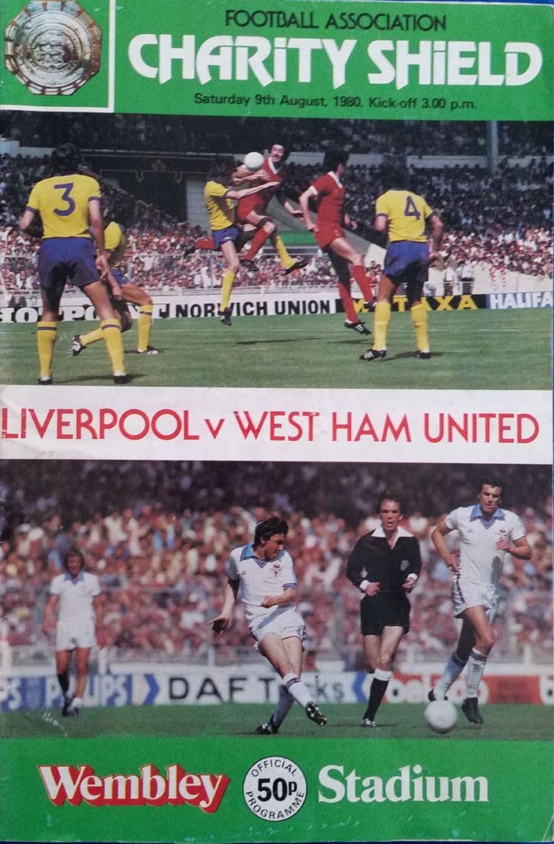 Liverpool v West Ham United, Charity Shield (1980, Aug 9th)
