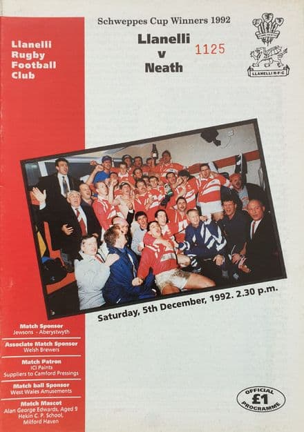 Llanelli v Neath (1992, Dec 5th)