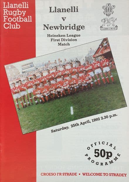 Llanelli v Newbridge (1992, Apr 25th)