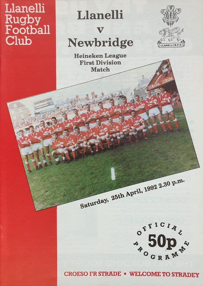 Llanelli v Newbridge (1992, Apr 25th)