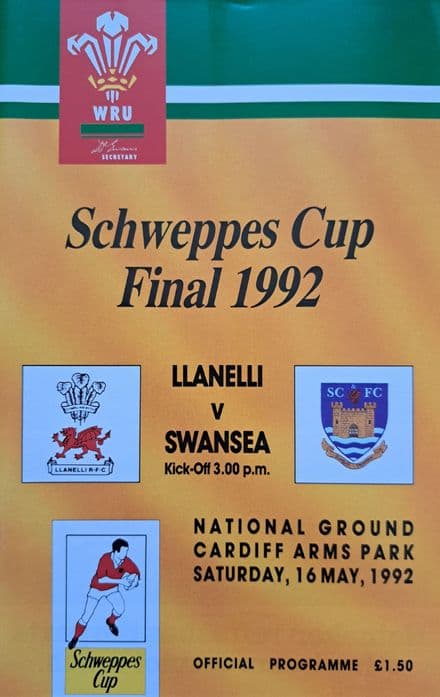 Llanelli v Swansea, Welsh Cup F (1992, May 16th)