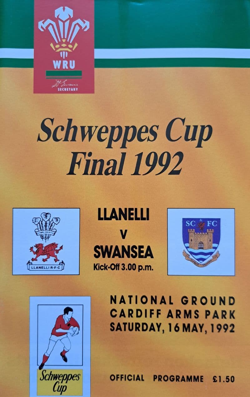 Llanelli v Swansea, Welsh Cup F (1992, May 16th)
