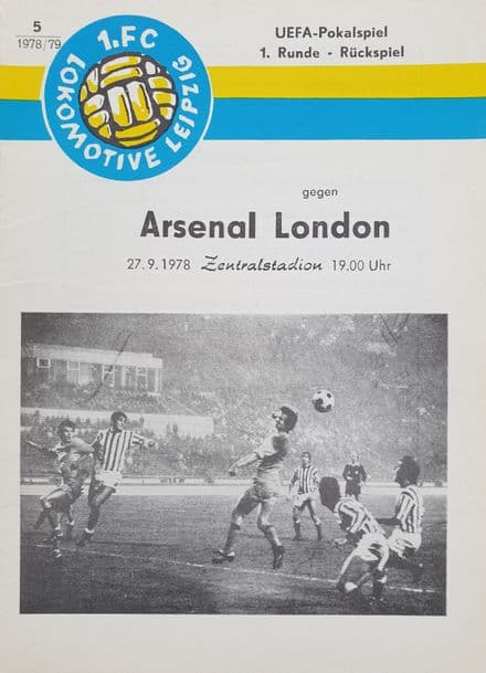 Lokomotive Leipzig v Arsenal, UEFA Cup (1978, Sep 27th)