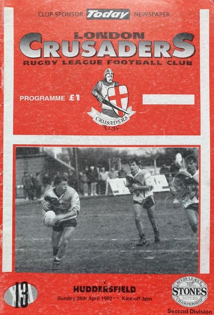 London Crusaders v Huddersfield (1992, Apr 26th)