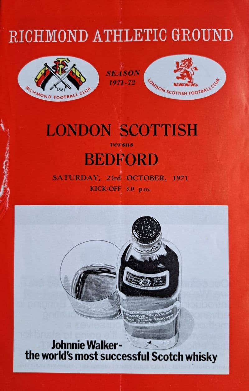 London Scottish v Bedford (1971, Oct 23rd)