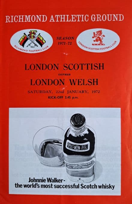 London Scottish v London Welsh (1972, Jan 22nd)