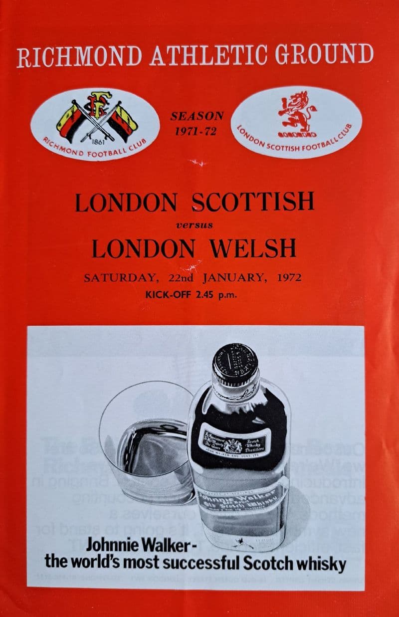 London Scottish v London Welsh (1972, Jan 22nd)