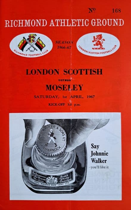 London Scottish v Moseley (1967, Apr 1st)