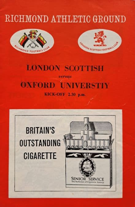 London Scottish v Oxford University (1964, Nov 28th)