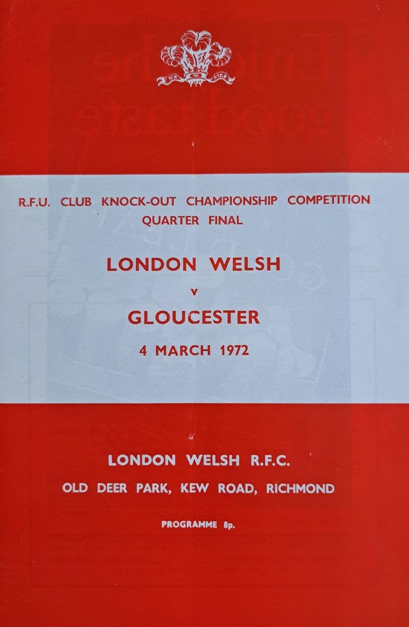 London Welsh v Gloucester (1972, Mar 4th)