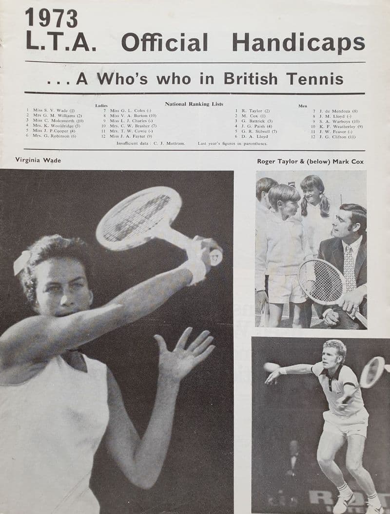 LTA Official Handicaps 1973