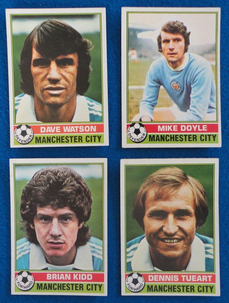 Manchester City, Topps Cards x 4 (1976-77)
