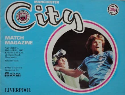 Manchester City v Liverpool, Division 1 (1982, Apr 10th)
