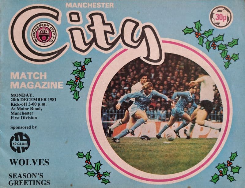 Manchester City v Wolves, Div 1 (1981, Dec 28th)
