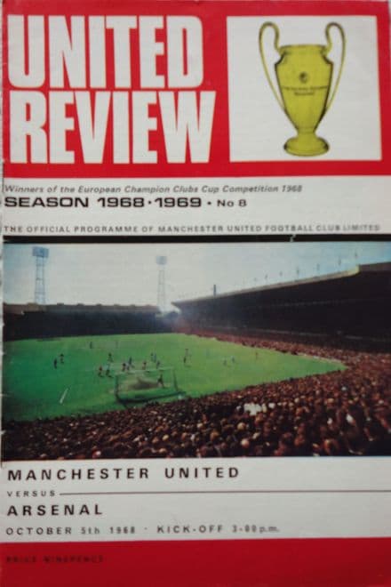 Manchester United v Arsenal, Div 1 (1968, Oct 5th)