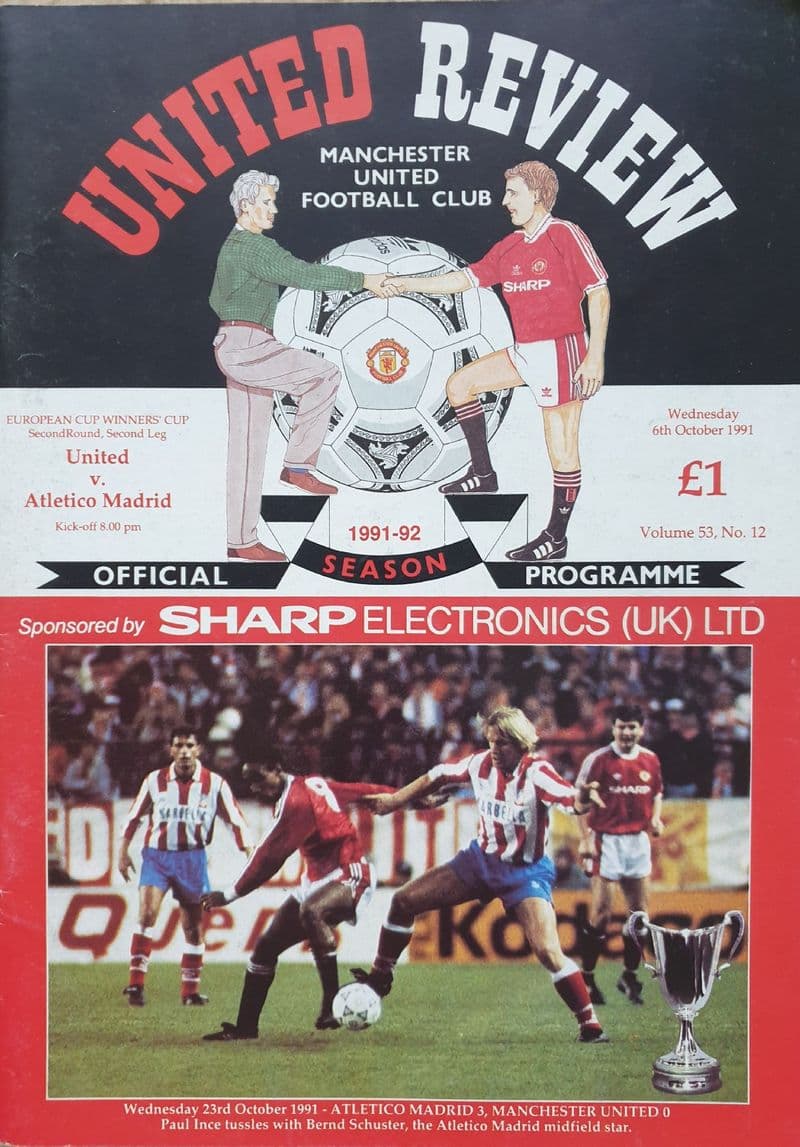Manchester United v Atletico Madrid, European CWC (1991, Oct 6th)