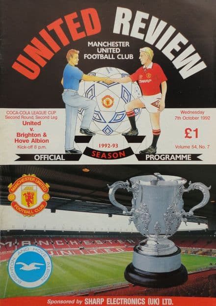 Manchester United v Brighton, Coca Cola Cup (1992, Oct 7th)