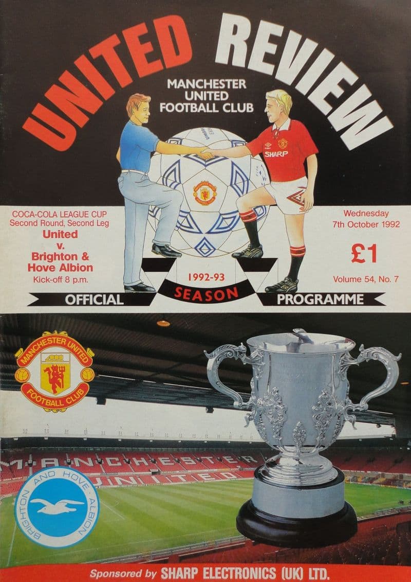 Manchester United v Brighton, Coca Cola Cup (1992, Oct 7th)