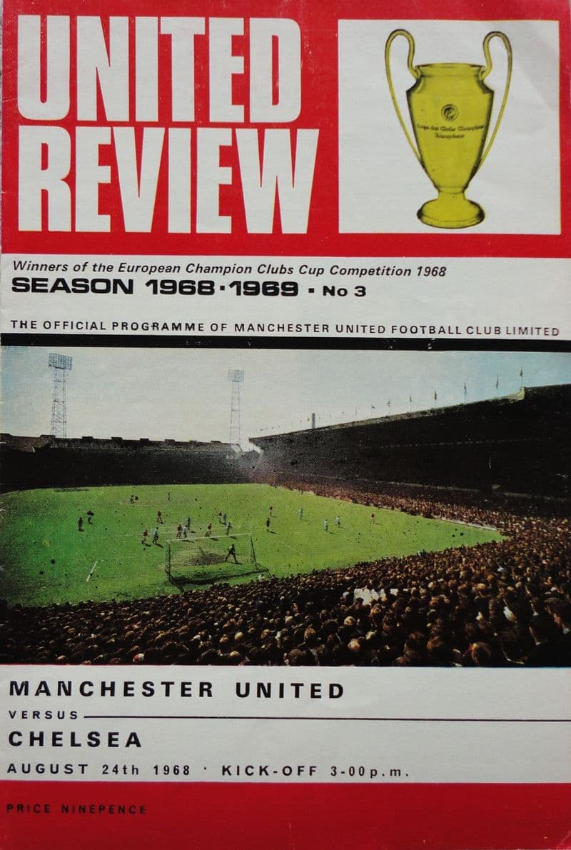 Manchester United v Chelsea, Div 1 (1968, Aug 24th)