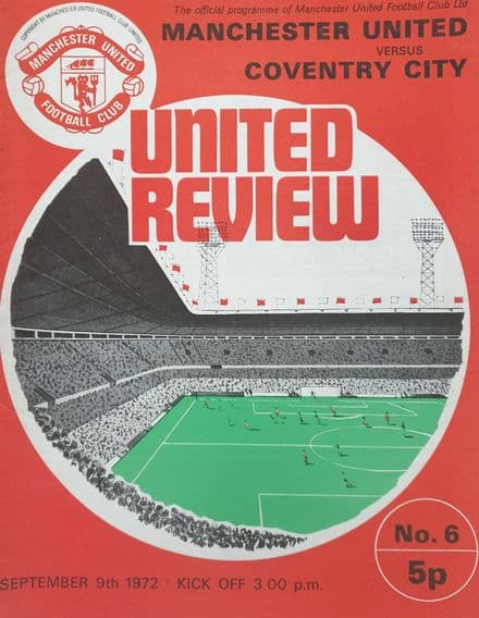 Manchester United v Coventry, Div 1 (1972, Sep 9th)