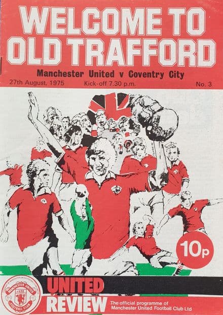 Manchester United v Coventry, Div 1 (1975, Aug 27th)