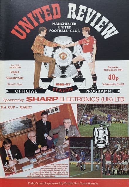 Manchester United v Coventry, FA Cup 4th Rnd (1987, Jan 31st)