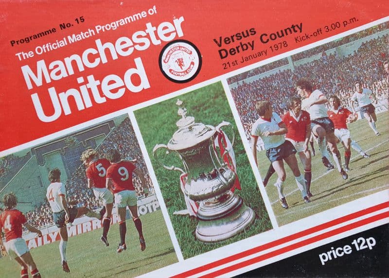 Manchester United v Derby, Div 1 (1978, Jan 21st)