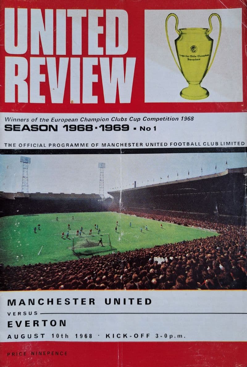 Manchester United v Everton, Div 1 (1968, Aug 10th)