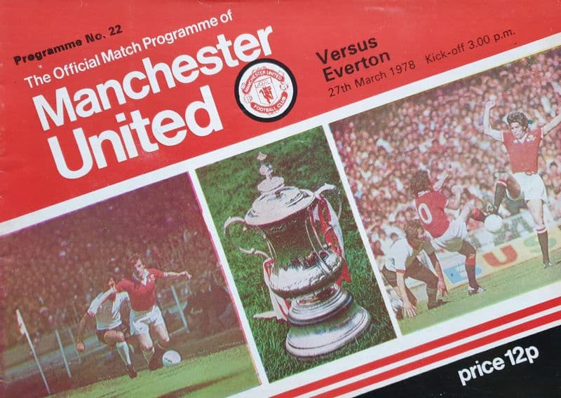 Manchester United v Everton, Div 1 (1978, Mar 27th)