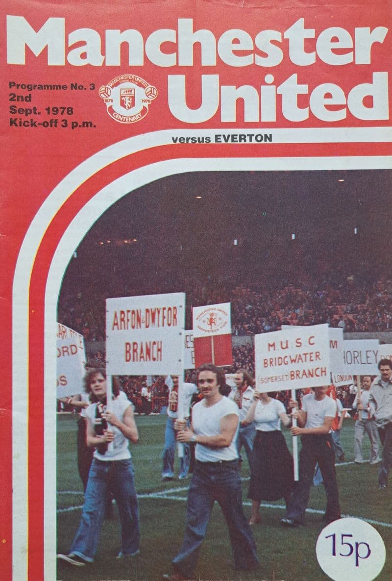 Manchester United v Everton, Div 1 (1978, Sep 2nd)