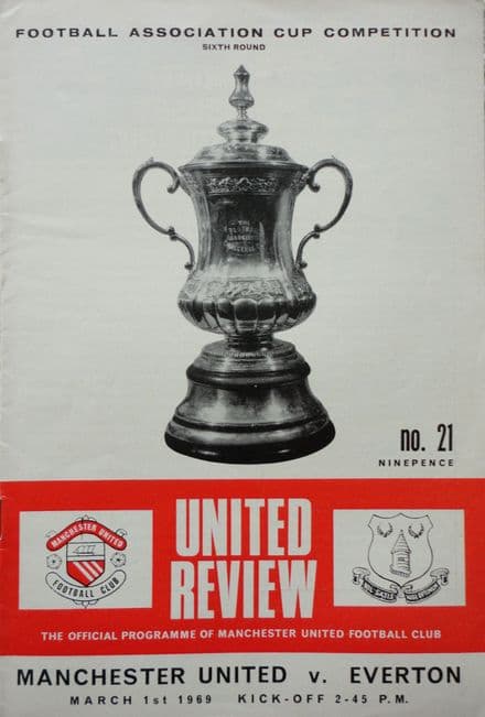 Manchester United v Everton, FA Cup 6th Rnd (1969, Mar 1st)