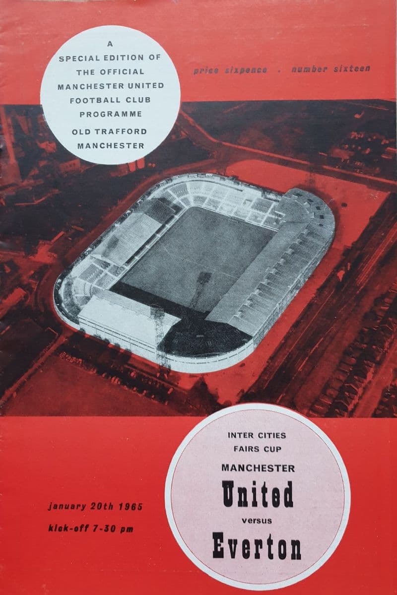 Manchester United v Everton, Fairs Cup (1965, Jan 20th)