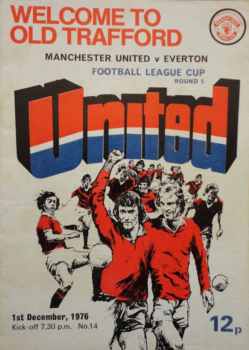 Manchester United v Everton, League Cup Rnd 5 (1976, Dec 1st)