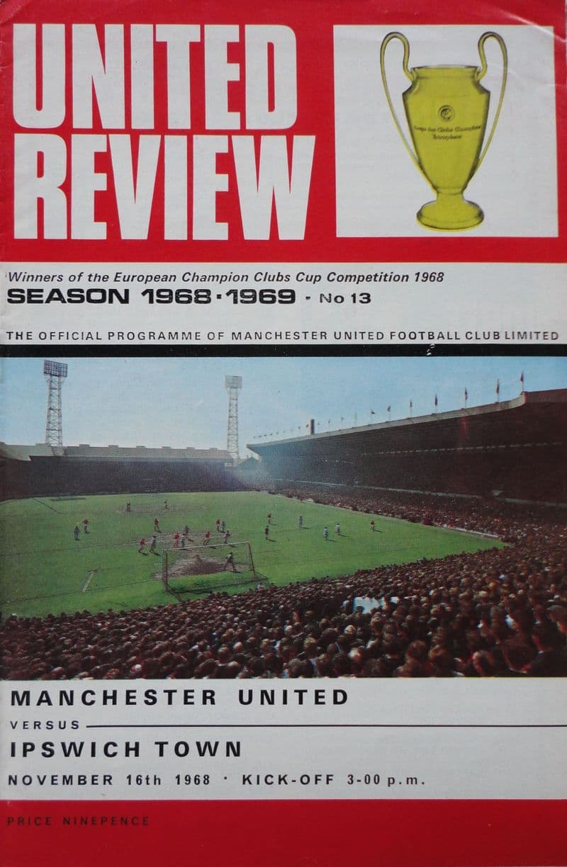Manchester United v Ipswich Town, Div 1 (1968, Nov 16th)