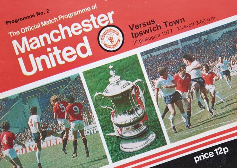 Manchester United v Ipswich Town, Div 1 (1977, Aug 27th)