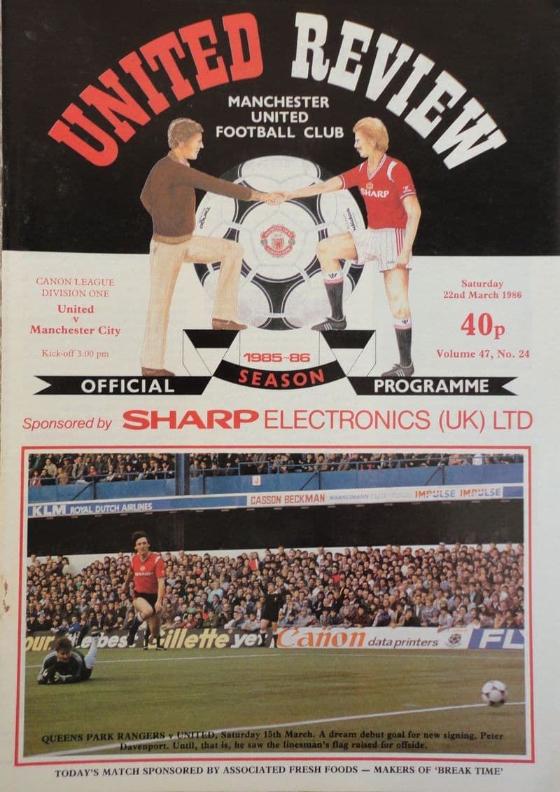 Manchester United v Man City, Div 1 (1986, Mar 22nd)