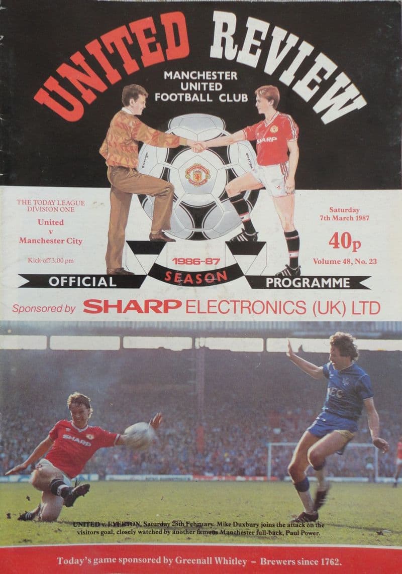 Manchester United v Man City, Div 1 (1987, Mar 7th)