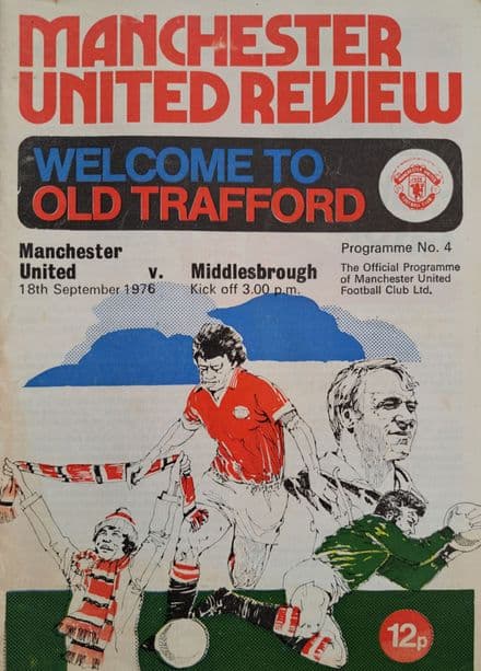 Manchester United v Middlesbrough, Div 1 (1976, Sep 18th)
