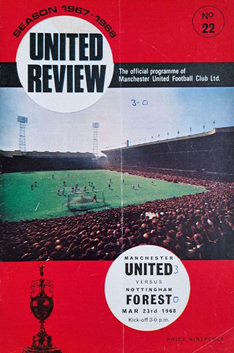 Manchester United v Nottm Forest, Div 1 (1968, Mar 23rd)