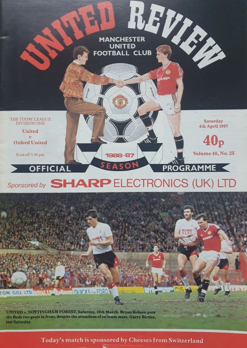 Manchester United v Oxford, Div 1 (1987, Apr 4th)