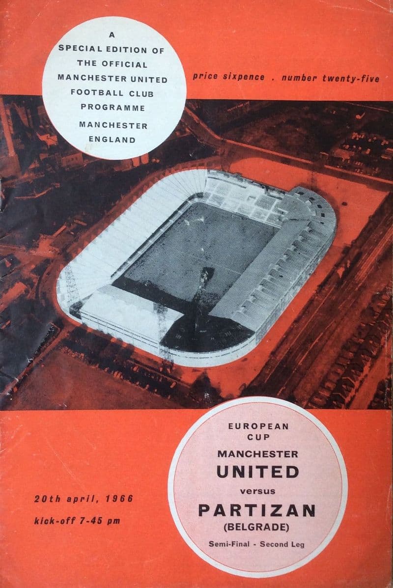 Manchester United v Partizan Belgrade, European Cup SF (1966, Apr 20th)