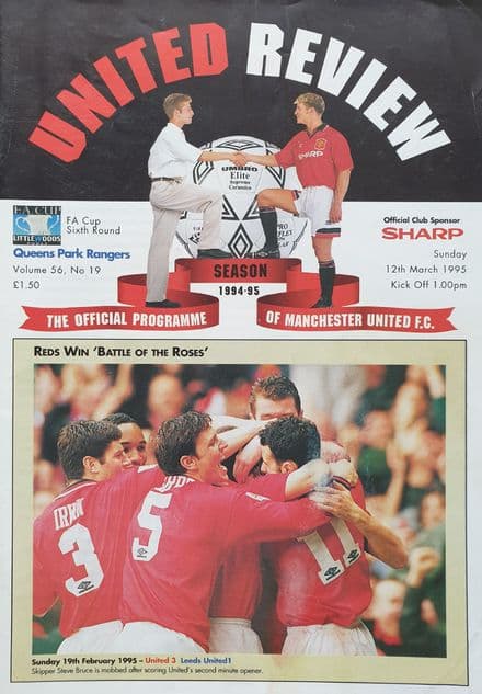 Manchester United v QPR, FA Cup 6th Rnd (1995, Mar 12th)