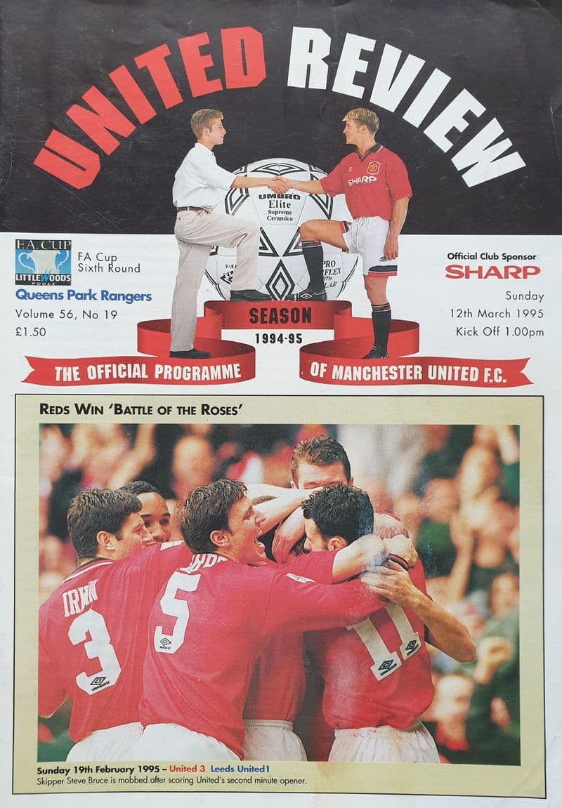 Manchester United v QPR, FA Cup 6th Rnd (1995, Mar 12th)