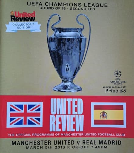 Manchester United v Real Madrid, Champions League (2013, Mar 5th)