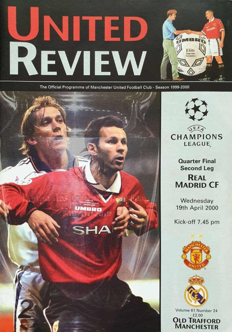Manchester United v Real Madrid, Champions League QF (2000, Apr 19th)